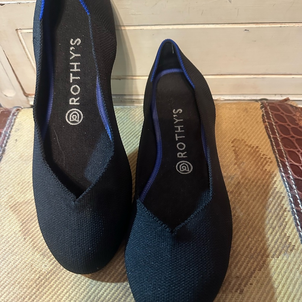 Rothy's Black and Blue Women's Flats